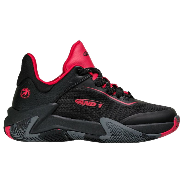 AND1 BALLER Black/Red Junior Basketball Shoes