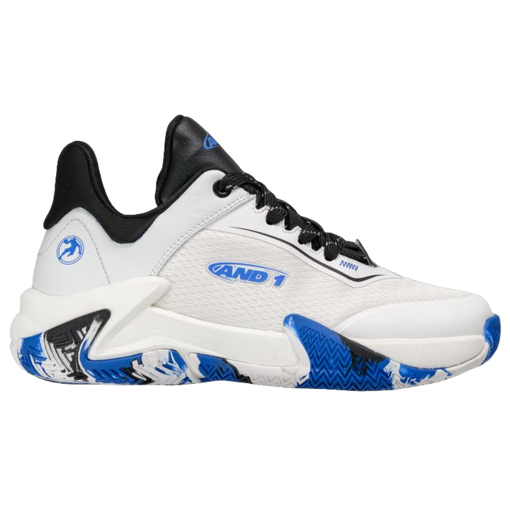 AND1 BALLER White/Black/Royal Junior Basketball Shoes
