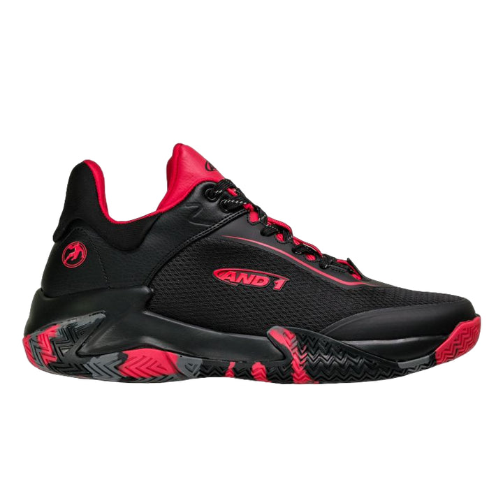 AND1 BALLER Black/Red Senior Basketball Shoes