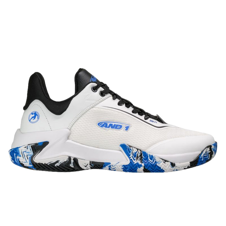 AND1 BALLER White/Black/Royal Senior Basketball Shoes