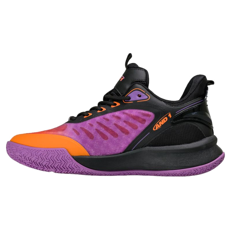 AND1 CROSS COURT Black/Purple/Orange Senior Basketball Shoes