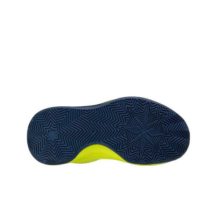 AND1 XLR8 Fluro Lime/Navy Junior Basketball Shoes